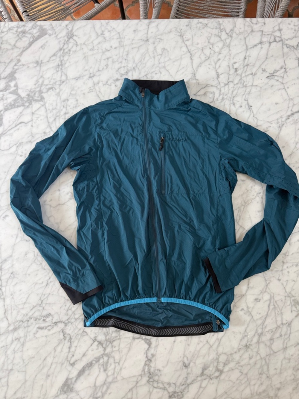 Men's Kitsbow Cycling Sz XS Teal Lightweight Windbreaker Jacket